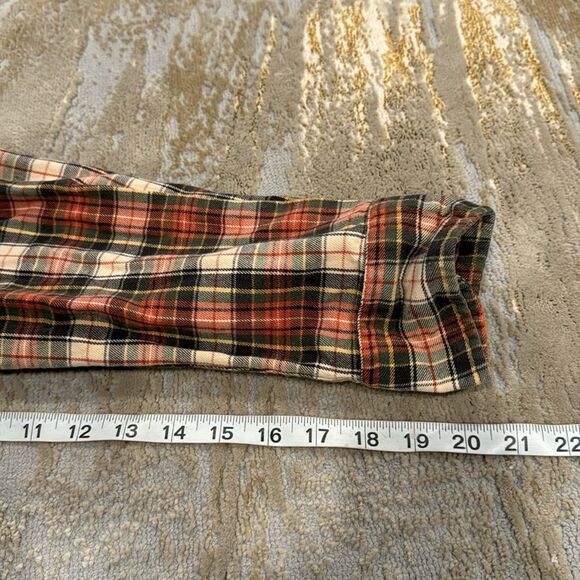 Vintage  Polo Ralph Lauren Dark Orange Flannel Button-Down Shirt size L EuC - Picture 8 of 9